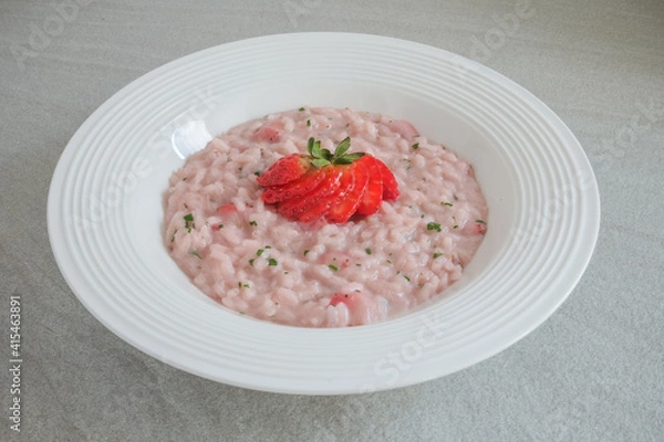 Obraz cheese with strawberries