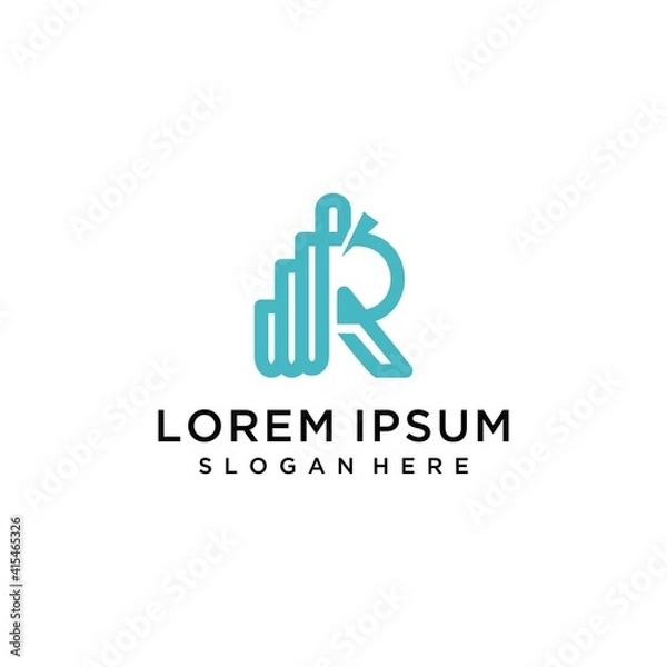 Fototapeta Letter R logo icon design template	