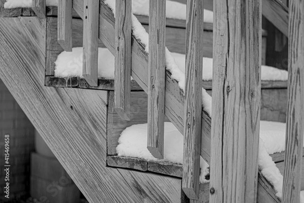 Obraz Snowy stairs