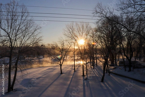 Obraz sunset in winter
