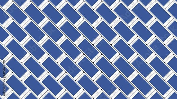 Obraz Many phones pattern 3D illustration