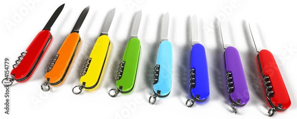 Obraz Arc en ciel couteaux suisses