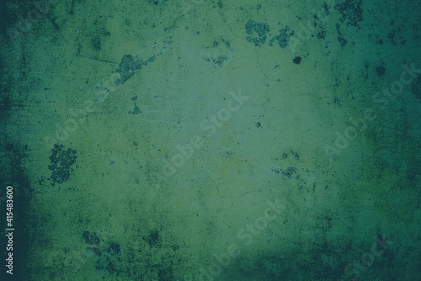 Obraz abstract grunge green painted wall background. tidewater green texture background.