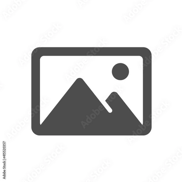 Obraz image vector icon isolated on white. image picture silhouette icon symbol for web, mobile apps, ui design and print