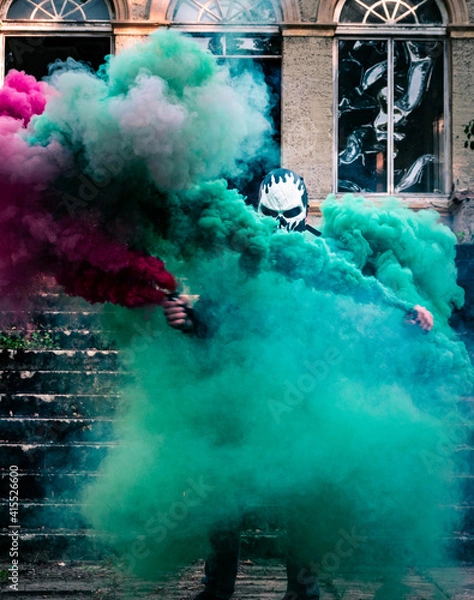 Obraz Smoke mit Maske 5