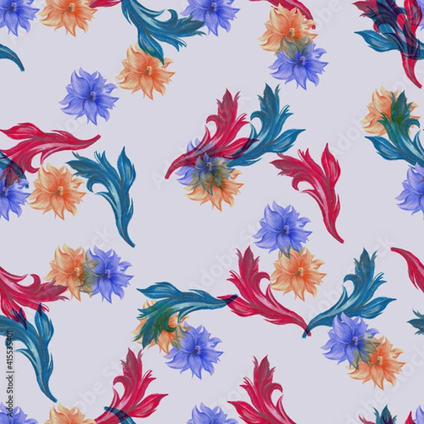 Obraz Beautiful seamless floral pattern background.
