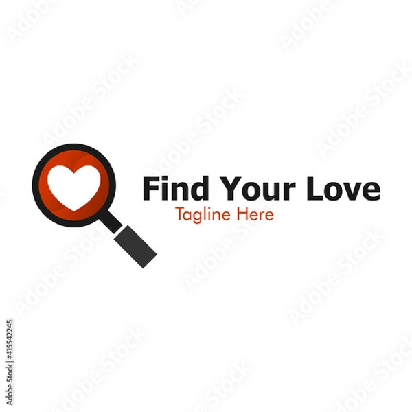 Fototapeta Illustration Vector Graphic of Love Finder Logo. Perfect to use for Application Company