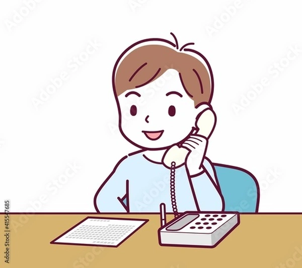 Fototapeta Cheerful boy in blue clothes