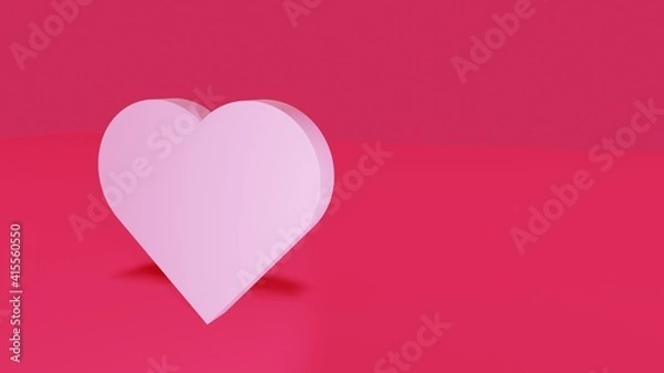 Fototapeta ピンク色のハート型オブジェクト