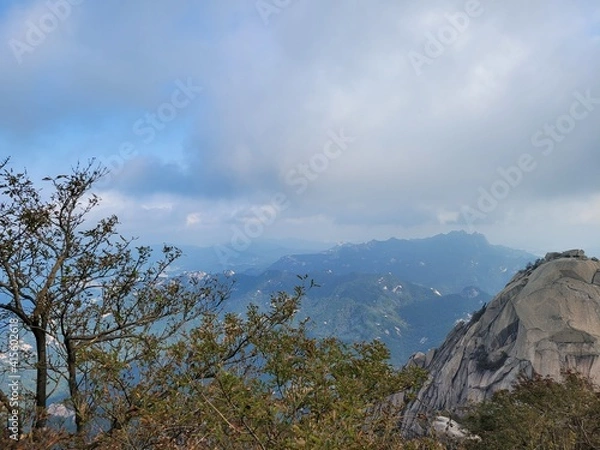 Obraz 산 정상에서 바라본 멋진 풍경