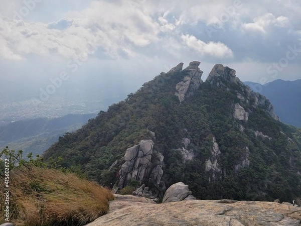 Obraz 산 정상에서 바라본 멋진 풍경