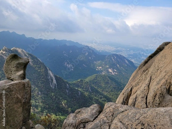 Obraz 산 정상에서 바라본 멋진 풍경