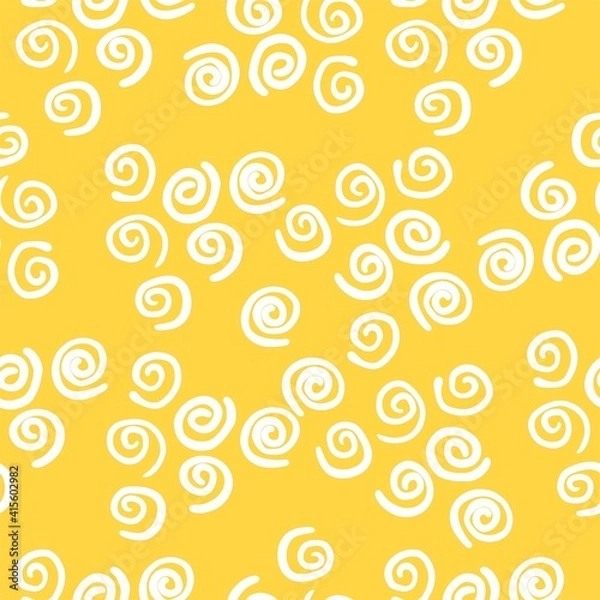 Fototapeta Yellow pattern curls yellow digital paper yellow scrapbooking paper fabric pattern clothing pattern baby pattern baby pattern