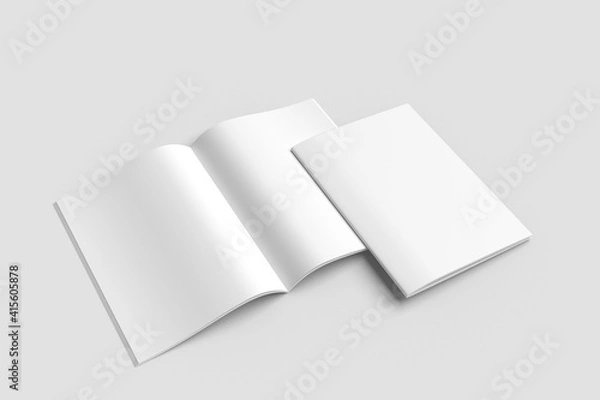Fototapeta Blank brochure a4 white mockup