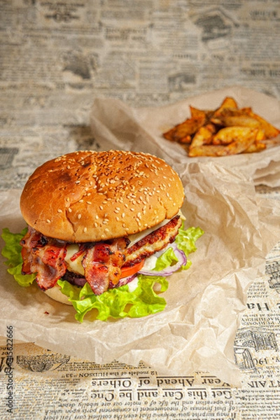 Obraz burger and fries