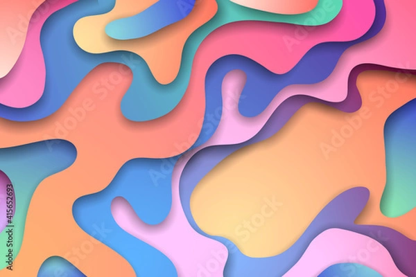 Fototapeta 3d abstract paper cut background