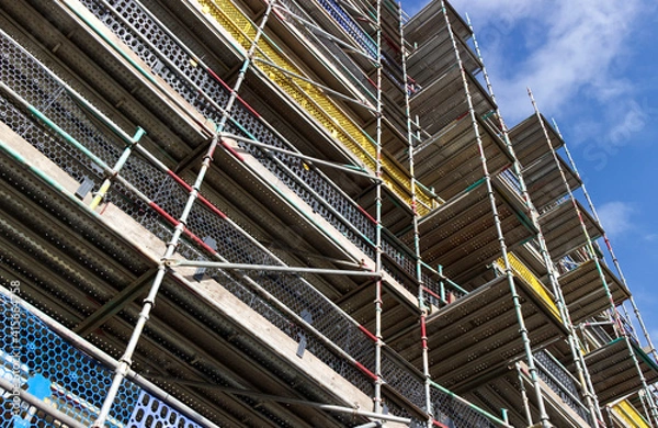 Obraz Scaffolding on a construction site