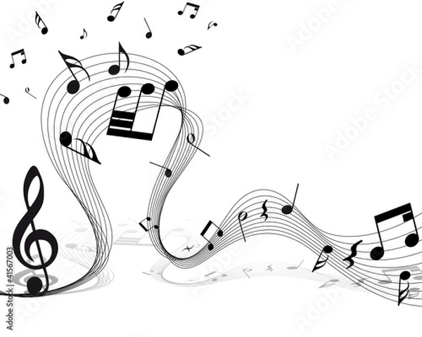 Fototapeta notes staff