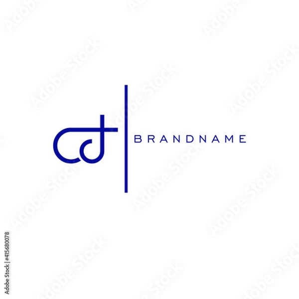 Obraz letter CD. vector logo monogram alphabet minimalist design