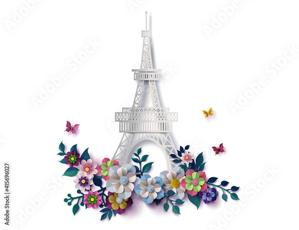 Fototapeta Eiffel tower vector