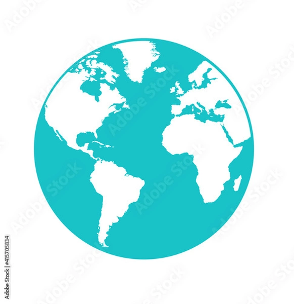Obraz world globe vector illustration