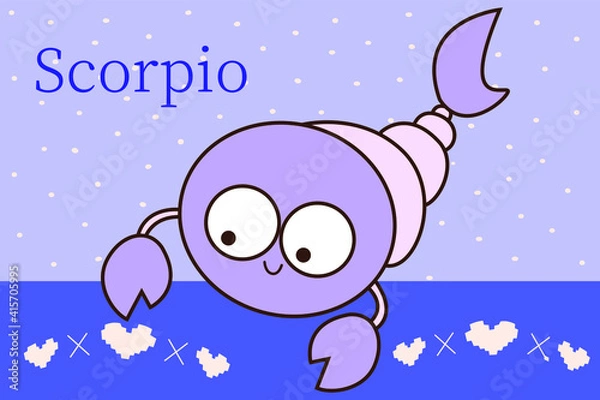 Fototapeta Cute scorpion vector design floor mat