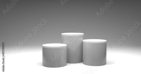 Fototapeta Minimalistic showcase with empty space. Empty podium for display product. 3D rendering.