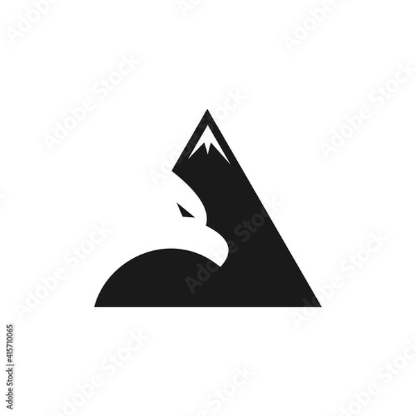 Fototapeta Mountain eagle logo letter A