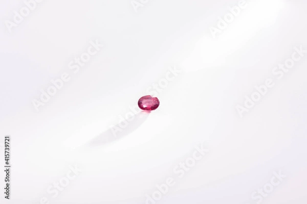 Obraz natural mineral rough ruby gemstone crystal