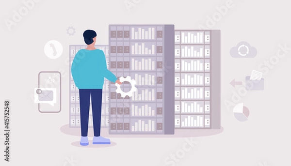 Fototapeta Data processing center