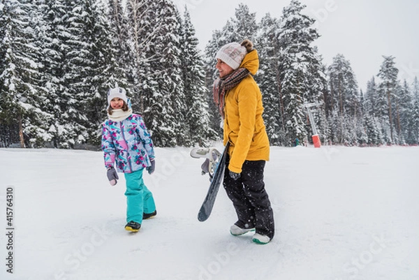 Obraz Winter entertainment. snowboard