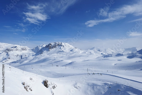 Obraz Mountains with snow in winter