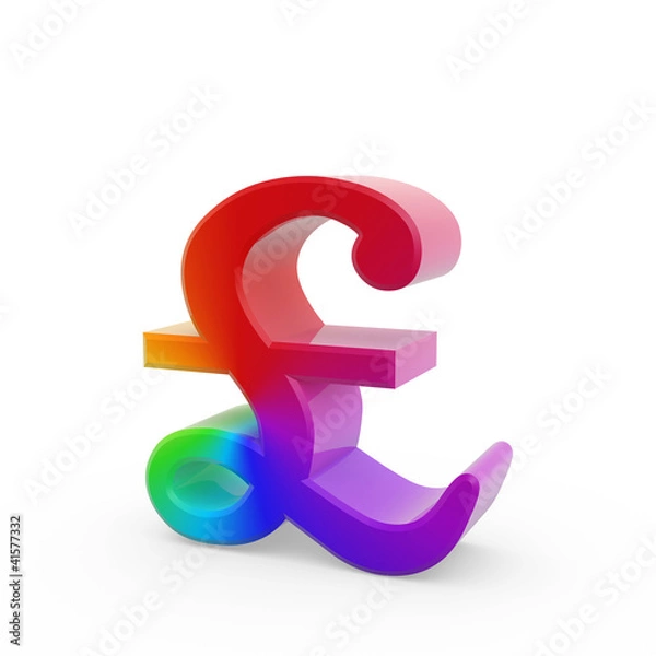 Obraz rainbow pound symbol