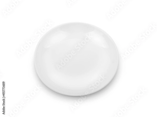 Fototapeta white plate isolated on white background