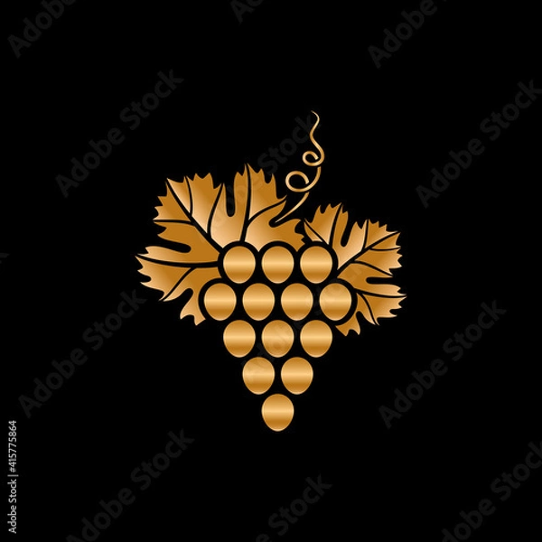 Obraz decorative golden grapes