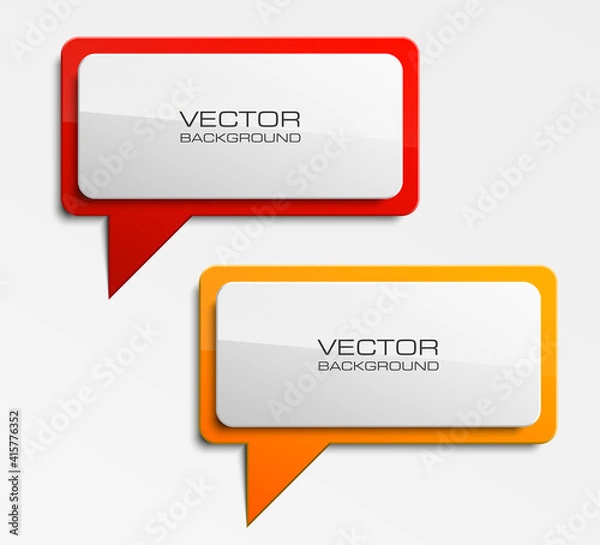 Obraz Origami vector banner. The original form as two form, overlapping. The flat image. Advertising Design shape. Vector label tag.