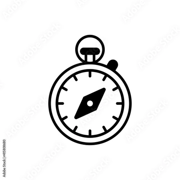 Obraz Compass vector icon style illustration. EPS 10 file