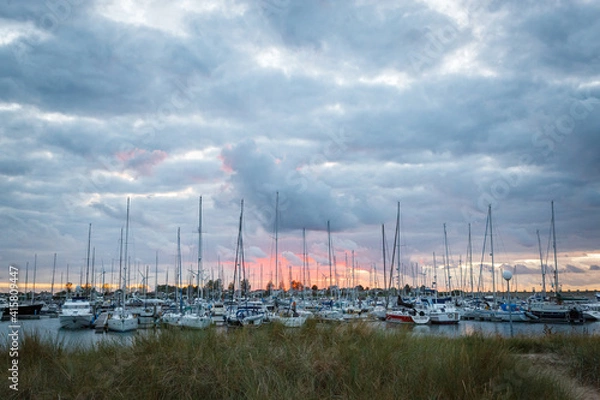 Fototapeta Segelboote im Abendlicht