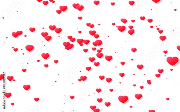 Fototapeta Red and pink heart. valentine's day abstract background with hearts.