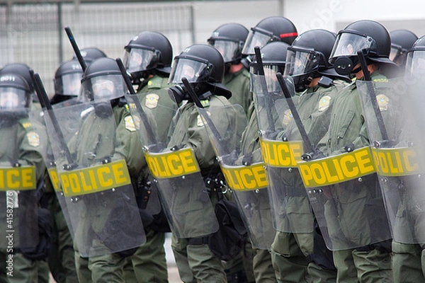 Fototapeta Funkcjonariusze policji