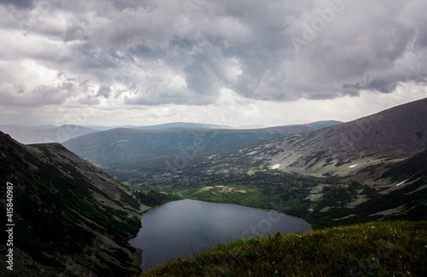 Obraz clouds over the lake