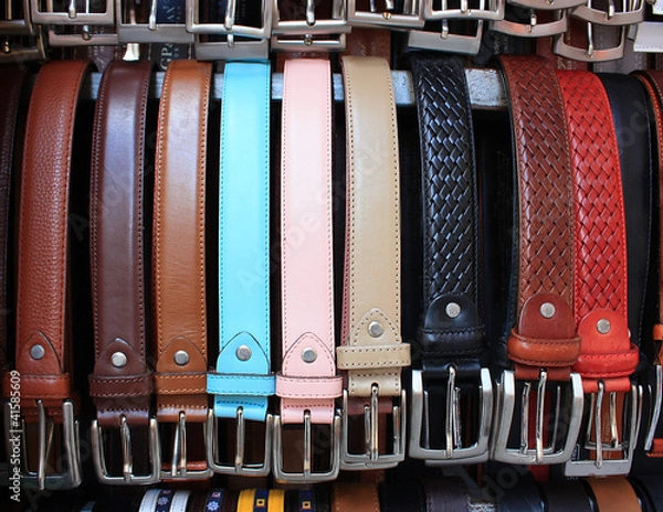 Obraz Kolor skórzane pasy
