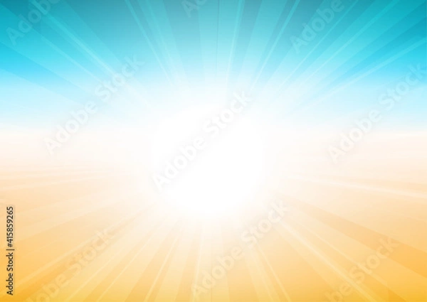 Obraz Vector : Stripes with blue and yellow summer background