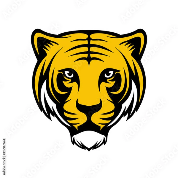 Obraz tiger head vector logo