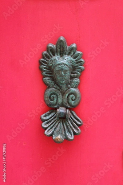Fototapeta Decorated bronze knocker