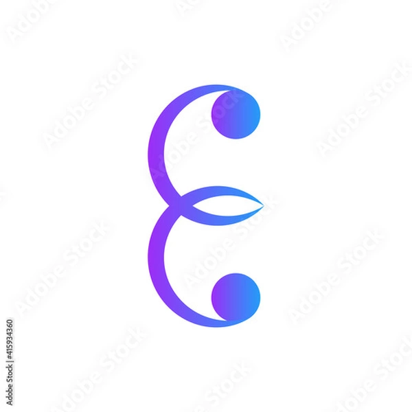 Obraz Letter E logo design template elements. vector illustration