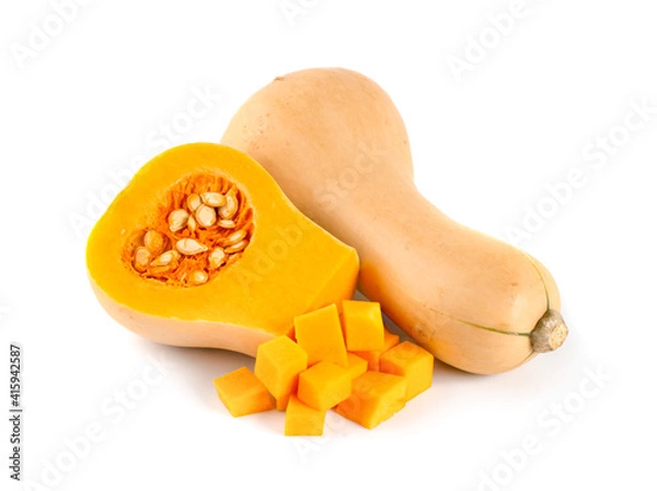 Fototapeta Butternut squash isolated on white background