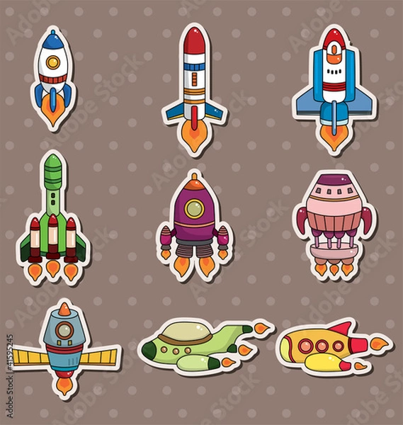 Obraz rocket stickers