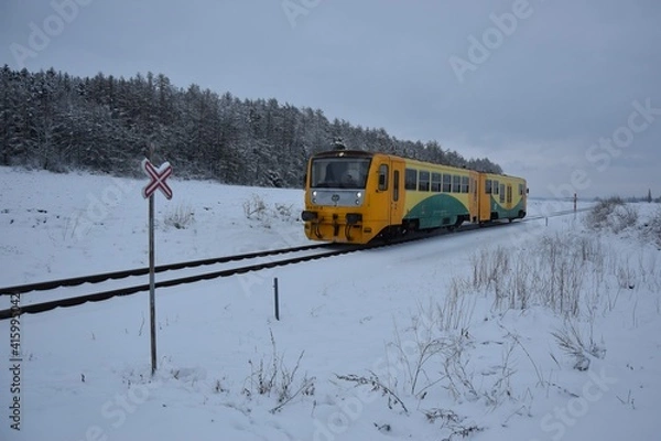 Obraz train in the winter