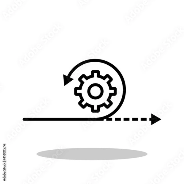 Obraz Agile icon in flat style. Agility symbol for your web site design, logo, app, UI Vector EPS 10.
